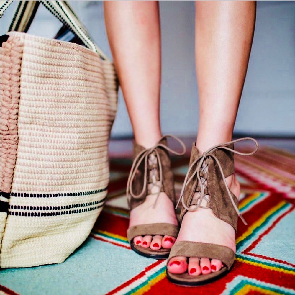 Sole society lace-up heel